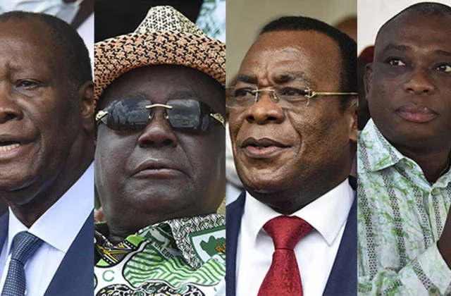 Who are the four candidates standing for Ivory Coast’s presidential election?