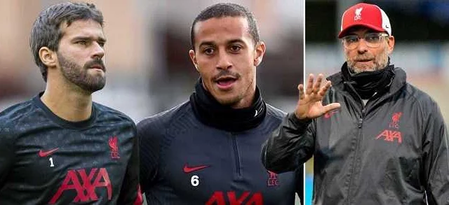 Thiago Alcantara Iyo Alisson Oo Dhaawacyo Soo Gaadheen Ka
