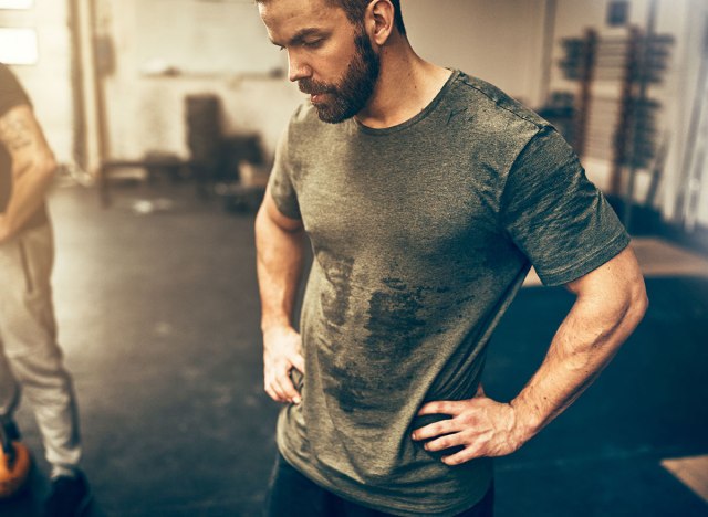 40 suggestions for males who need to lose weight after 40 201 man sweating at gym