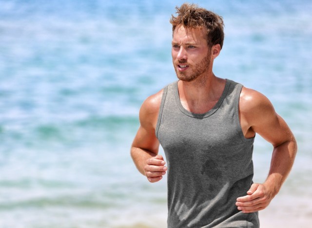 40 suggestions for males who need to lose weight after 40 217 man running and sweating
