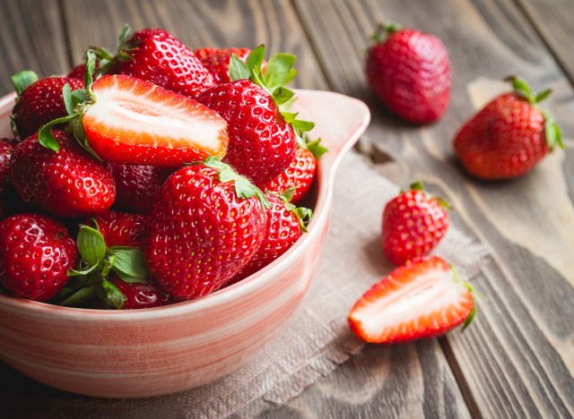 these meals drive the most weight loss for ladies, says new research 97 strawberries cut in half in a bowl