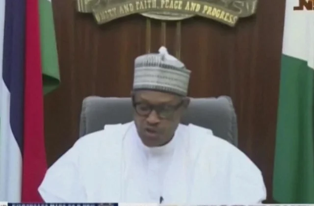 Nigerian President Muhammadu Buhari warns protesters against unrest