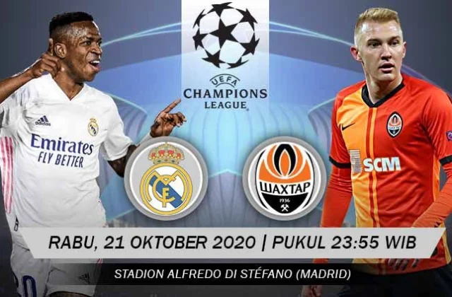 Shaxda Rasmiga Ah Ee Real Madrid vs Shakhtar Donetsk –