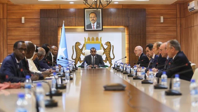 The Prime Minister of Somalia is holding a gathering on elections with diplomats from