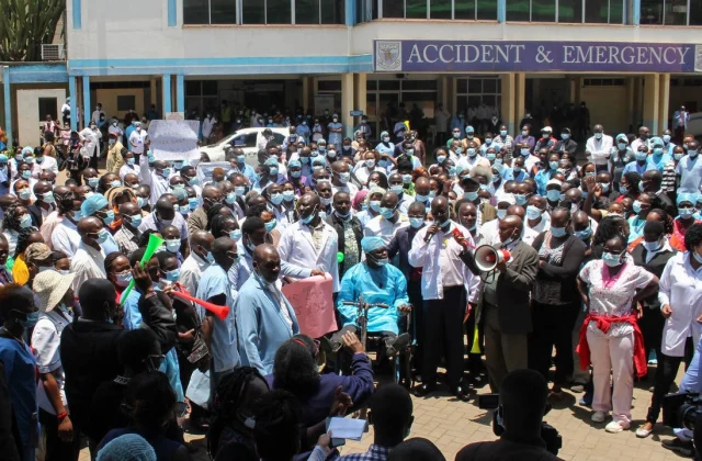 angry movement at the largest hospital in East Africa