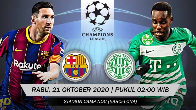 Shaxda Rasmiga Ah Ee Kulamada Barcelona vs Ferencvaros,