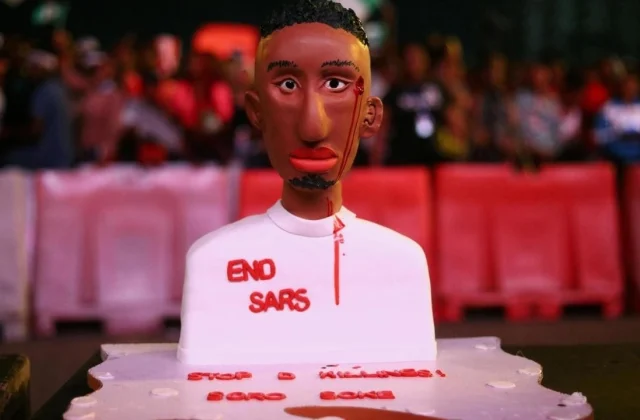 protesters call for the resignation of President Buhari