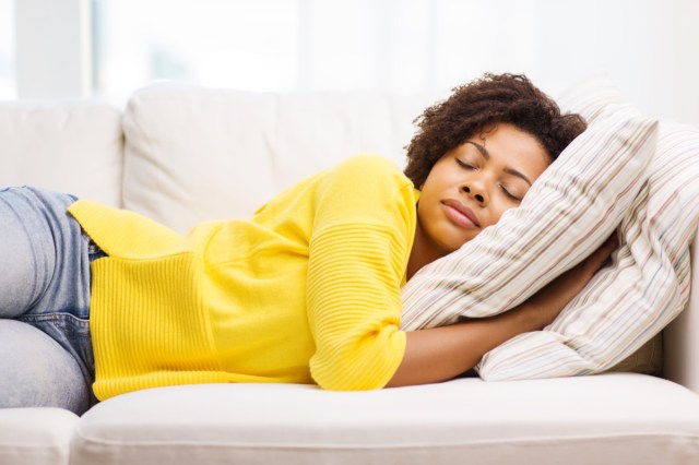 the right way to lose weight even if you really feel lazy 53 woman sleeping on sofa