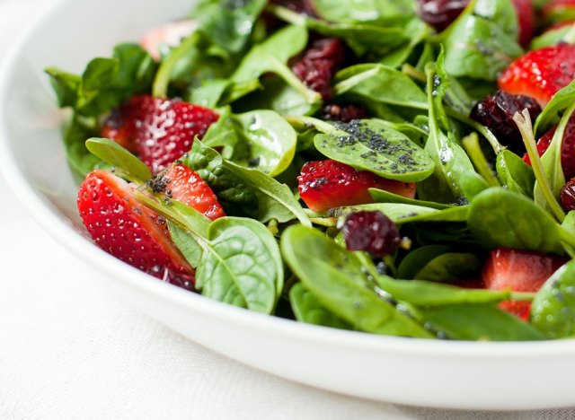 lose your intestine: 50 meals that assist soften stomach fats 217 strawberry spinach salad poppyseed dressing