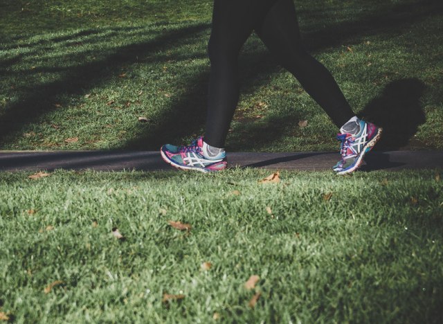 woman walking in park