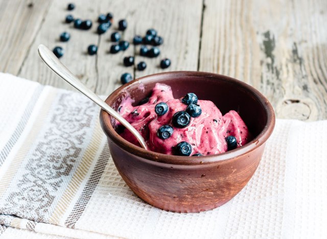 healthy desserts fruit banana ice cream blueberries