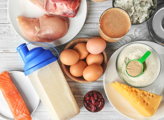 foods high in protein include chicken beef eggs salmon beans cheese protein powder tofu and cottage cheese