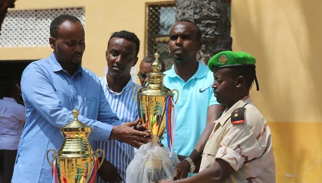 Djibouti troops donate sports activities tools in Somalia