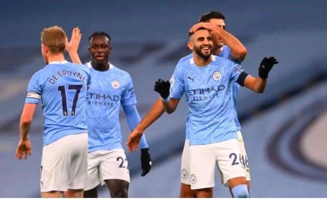 Man City Oo Ku Xadreysay Etihad, Riyad Mahrez Oo Seddexleey