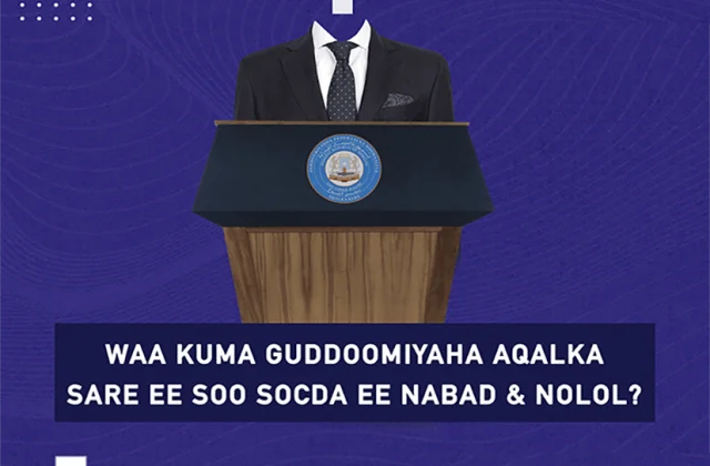Waa Kuma Guddoomiyaha Aqalka Sare ee soo-socda ee Nabad &
