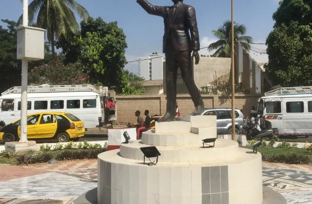 a statue of Cheikh Anta Diop unveiled in Dakar