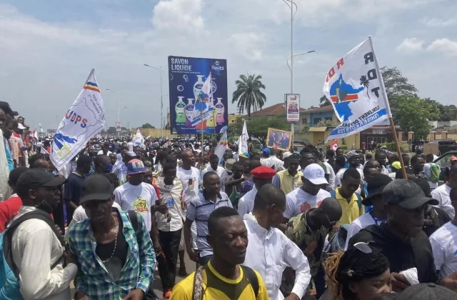 large demonstration in support of President Tshisekedi in Kinshasa