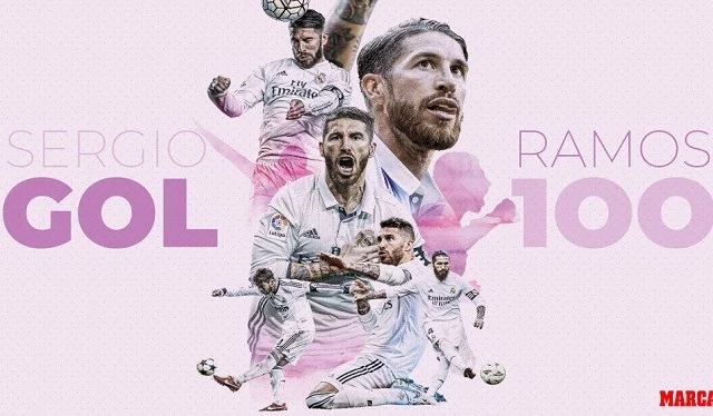 Sergio Ramos Oo Dhaliyey Goolkiisii 100aad Ee Real Madrid