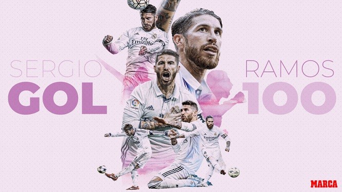 Sergio Ramos Oo Dhaliyey Goolkiisii 100aad Ee Real Madrid