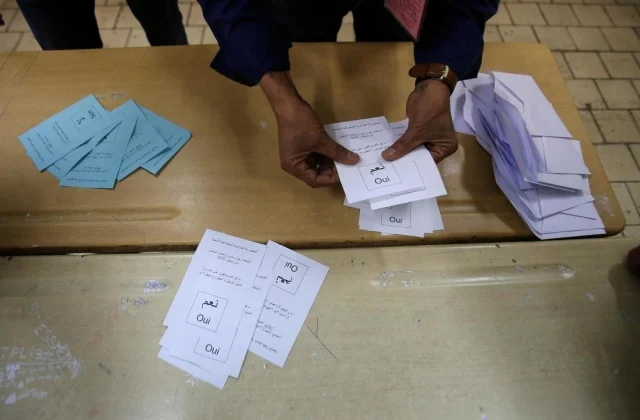 “yes” wins in this ballot marked with a record abstention