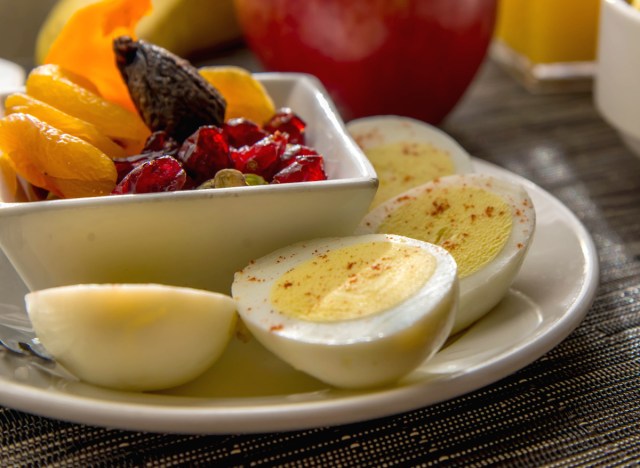 hard boiled egg dried fruit