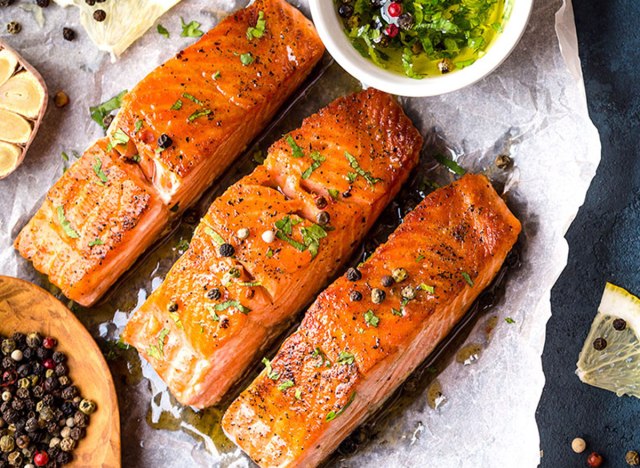 herb spice seasoned salmon