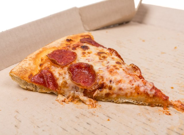 remaining pizza in the box