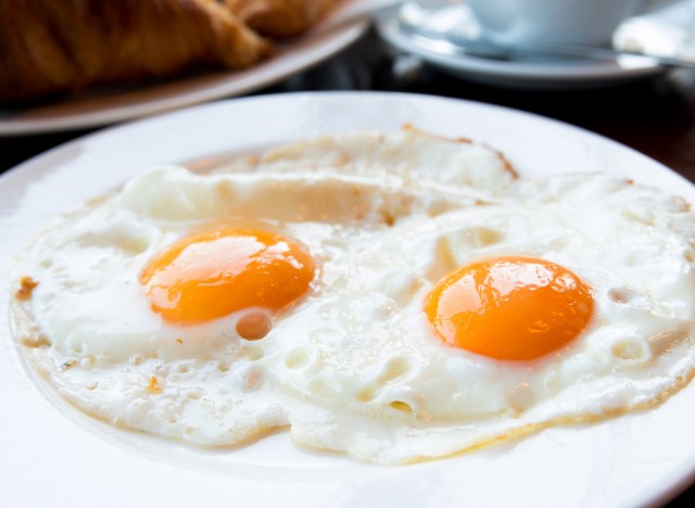 fried egg sun side up egg yolk