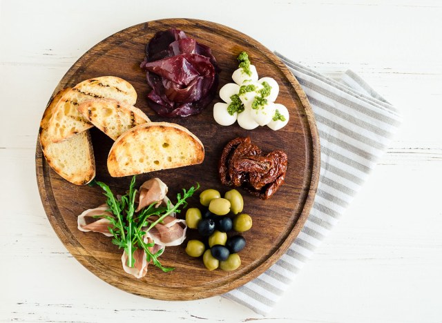 a mini personal meat board for one person