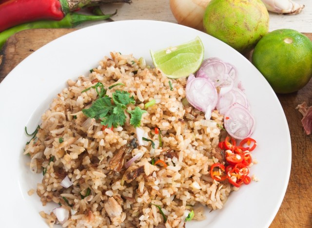 brown rice and vegetables