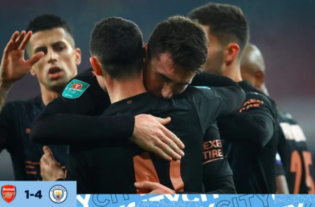 Man City ayaa Emirates Stadium ku xasuuqday kooxda Arsenal