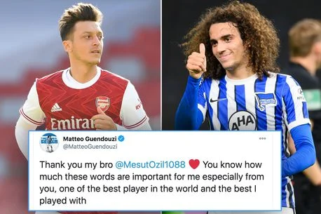 Mesut Ozil iyo Guendouzi ayaa lagu karbaashay baraha bulshada