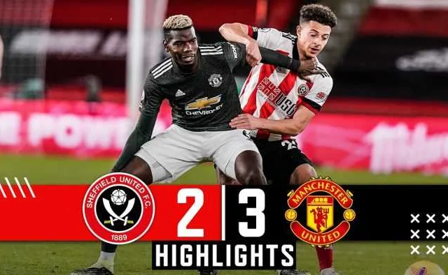 Sheffield United 2-3 Manchester Utd |  Premier League highlights, Rashford, Martial, McGoldrick goal