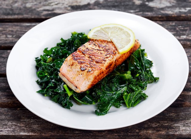 salmon kale dinner