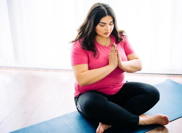 woman meditating