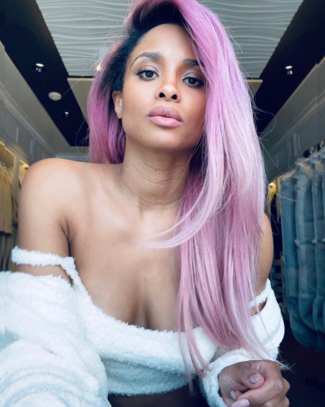 ciara with pink hair