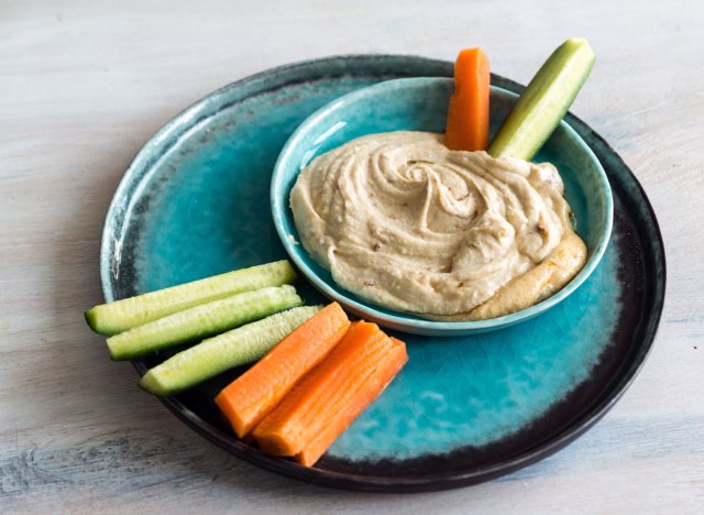 shay mitchell shares breakfast, lunch and 24 hummus carrots cucumber