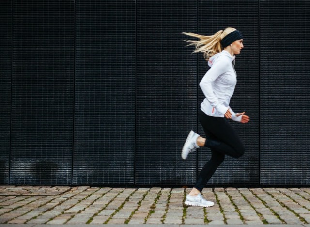 woman sprinting