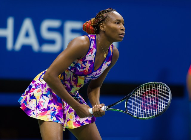 venus williams on tennis court