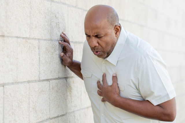 man having a heart attack