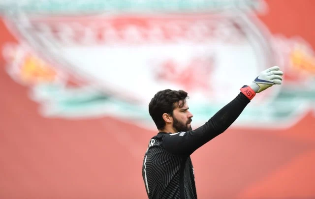 Alisson shows up for Liverpool training with a new mustache
