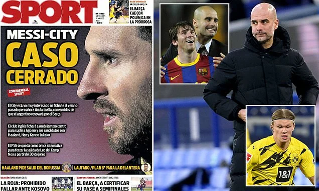 Heshiiskii Lionel Messi & Man City ayaa burburay kadib go’aan adag
