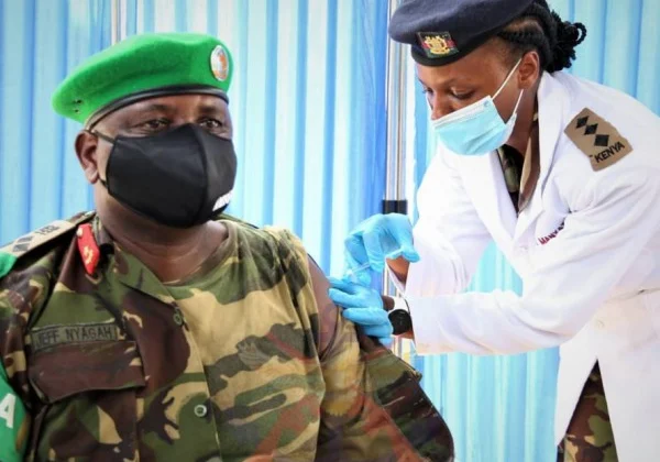 KDF delivers COVID-19 vaccines to troops in Somalia