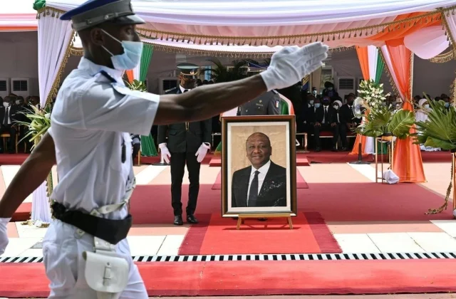 the late Prime Minister Hamed Bakayoko buried