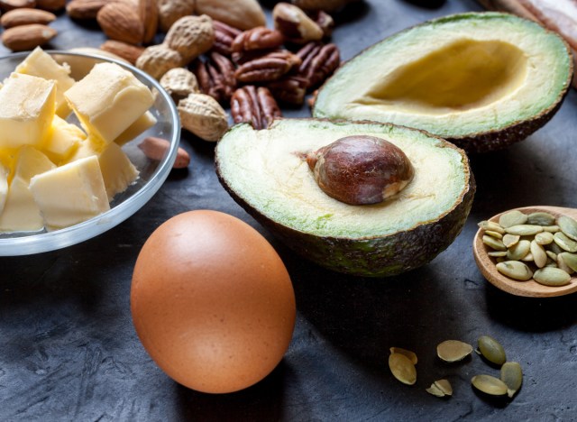 healthy fats avocado nuts egg cheese