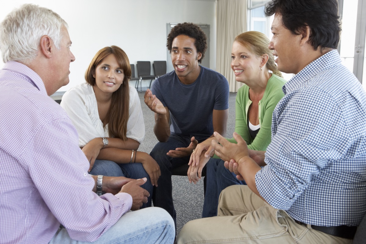 meeting of support group
