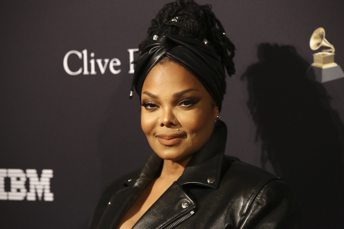 janet jackson in black outfit on the red carpet