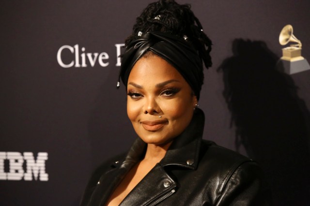 janet jackson in black outfit on the red carpet