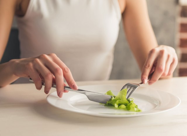 woman not eating enough