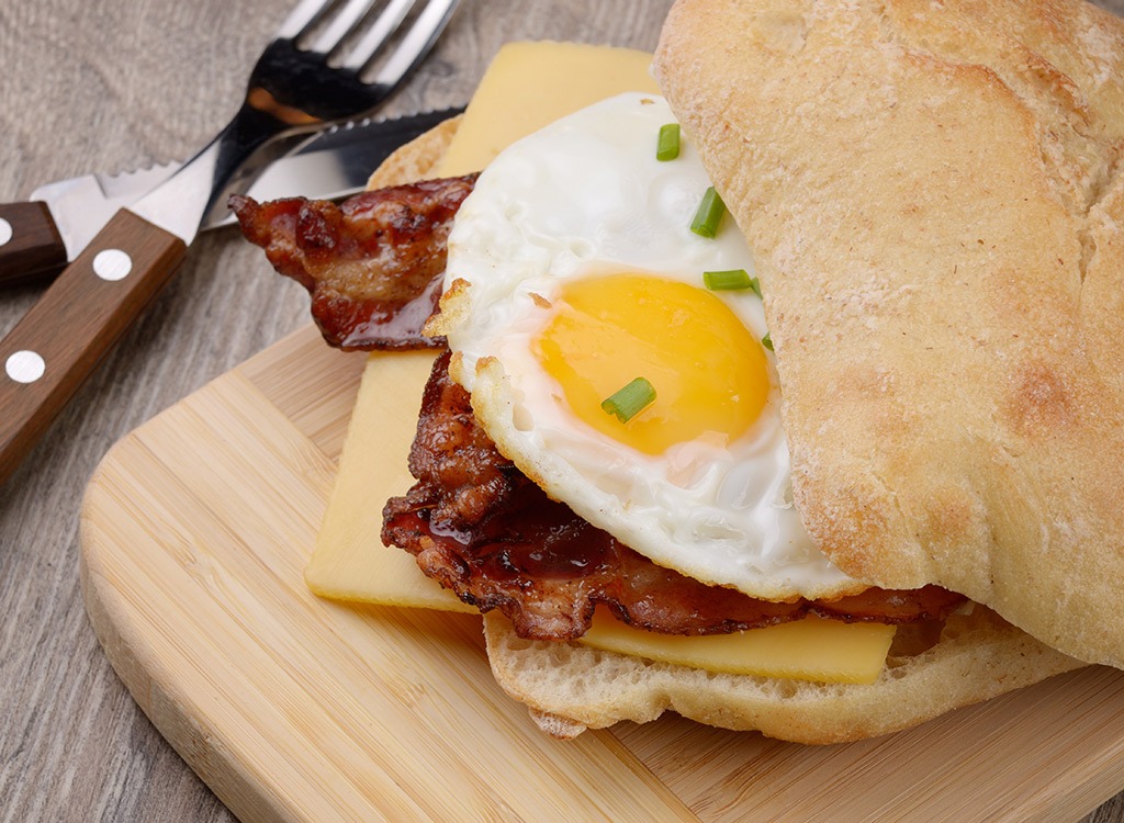 egg cheese bacon sandwich